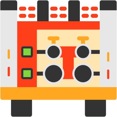 Tren simgesinin düz renk tasarımı