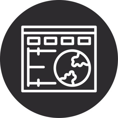 tarayıcı web simgesi, basit vektör illüstrasyonu