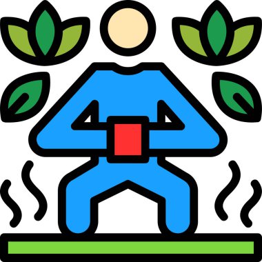 Sağlıklı bir yaşam tarzı. Basit resimleme