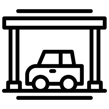 Otobüs simgesi, anahat stili