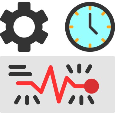 Saat simgesi vektör illüstrasyonu