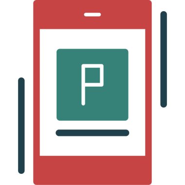 mobil uygulama renkli vektör simgesi.