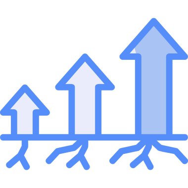 Büyüme. Web simgesi basit illüstrasyon