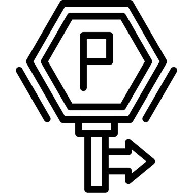 park simgesi vektör tasarım işareti. izole edilmiş şeffaf sembol