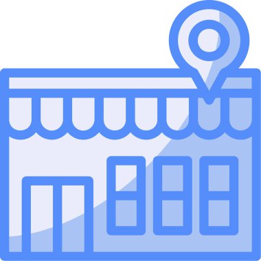 Dükkan. Web simgesi basit illüstrasyon