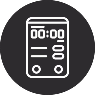 Saat simgesinin vektör illüstrasyonu