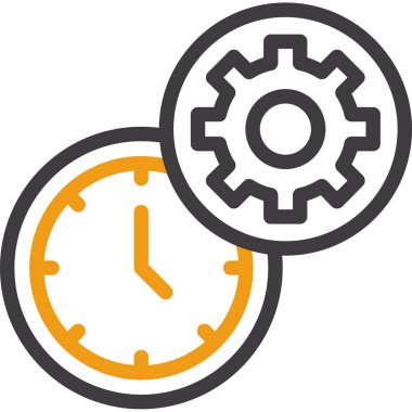 Zaman yönetimi simgesi, modern vektör illüstrasyonu