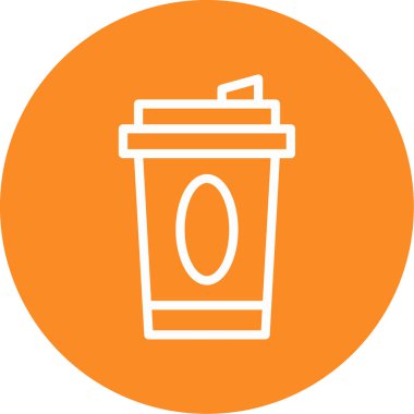 Bardak. Web simgesi basit illüstrasyon