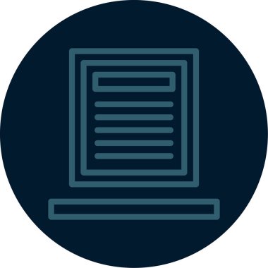 Uzun gölgeli bir dizüstü bilgisayarın vektör simgesi