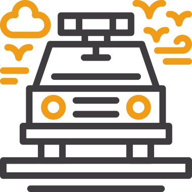 - Araba. Web simgesi basit illüstrasyon