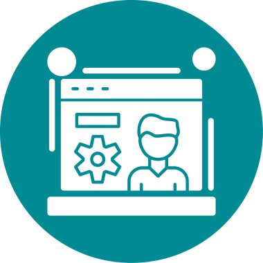 tarayıcı simgesi, vektör illüstrasyonu