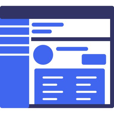 Gazete web simgesi basit illüstrasyon