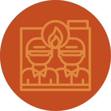 Ateş simgesinin vektör illüstrasyonu