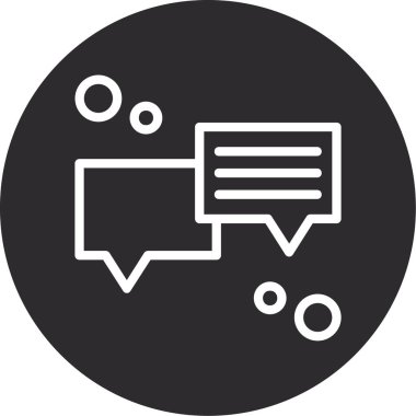 Sohbet simgesi vektör illüstrasyonu