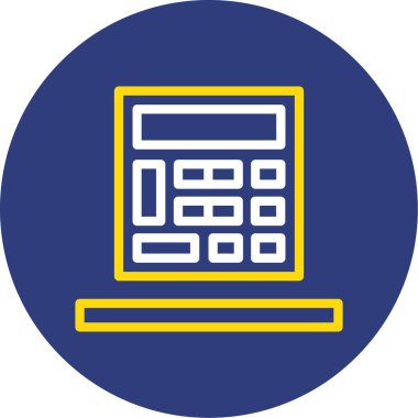 Dizüstü bilgisayar simgesi vektör çizimi