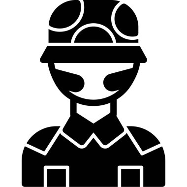 Asker. Web simgesi basit tasarım