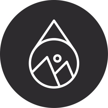 su damlası ikon vektör illüstrasyonu