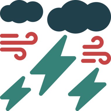 Şimşek simgesi vektör illüstrasyonu