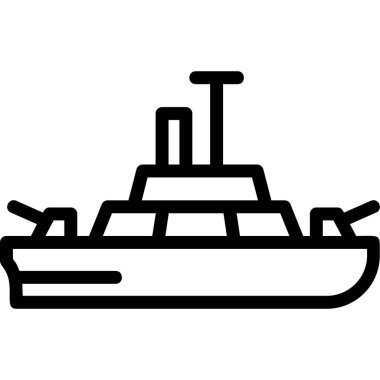 Gemi. Web simgesi basit illüstrasyon