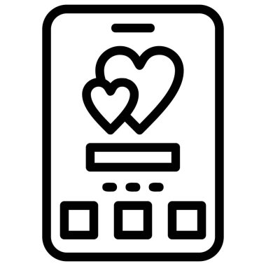 mobil aşk kalp simgesi, özet biçimi