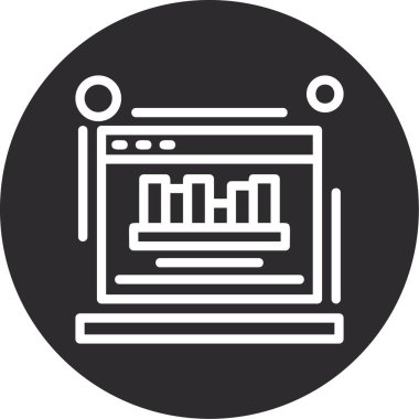 analitik grafik çizelgesi simgesi ana hat biçiminde