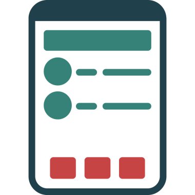 Cep telefonu. Web simgesi basit illüstrasyon