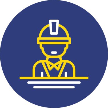 Bir işçi simgesinin vektör illüstrasyonu