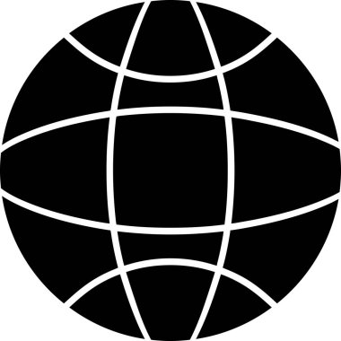 Dünya ikonu, vektör illüstrasyonu. düz küre