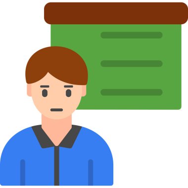 Erkek işçi ikonu. vektör illüstrasyonu