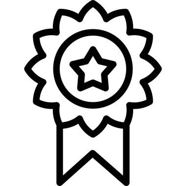 Ödülü rozet vektör simgesi