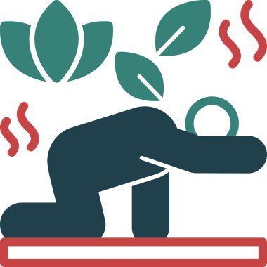 Yoga egzersizi. Web simgesi