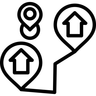 konum haritası ikon vektör dış konumu