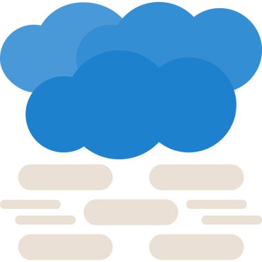 Düz biçimli bulut hesaplama ağı simgesi