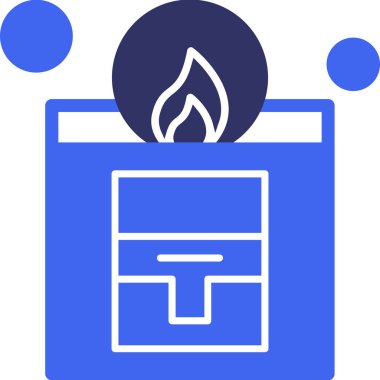 Yangın. Web simgesi basit illüstrasyon