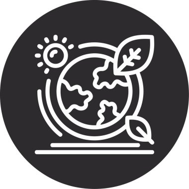 küresel eko simgesi vektör illüstrasyonu