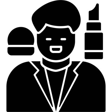 Bir insan simgesinin vektör illüstrasyonu