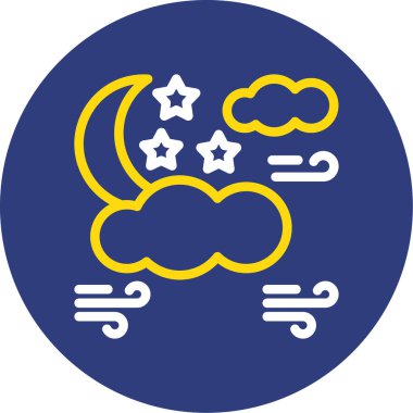 ay ve yıldız simge vektör çizim