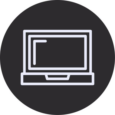Dizüstü bilgisayar simgesi vektör çizimi