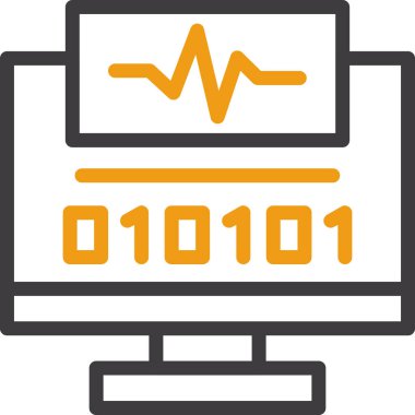 Bilgisayar monitörü simgesi. vektör illüstrasyonu