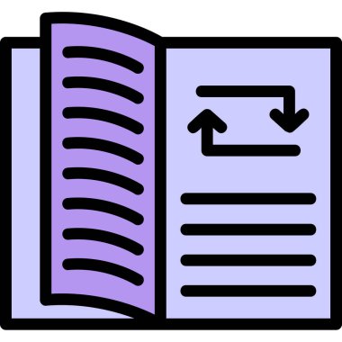 Kitap. Web simgesi basit illüstrasyon