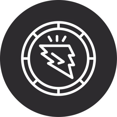 Moda stili izole edilmiş arkaplanda yıldırım simgesi