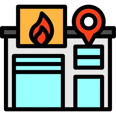 konum. Web simgesi basit illüstrasyon