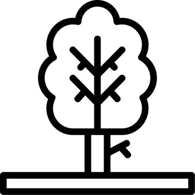 Orman. Web simgesi basit illüstrasyon