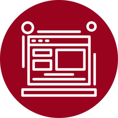 İnternet tarayıcısı. Web simgesi basit tasarım