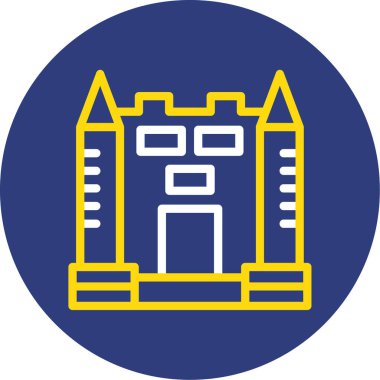 Bina. Web simgesi basit illüstrasyon