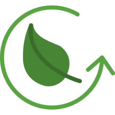 yeşil yaprak ekoloji ikonu vektör illüstrasyon tasarımı