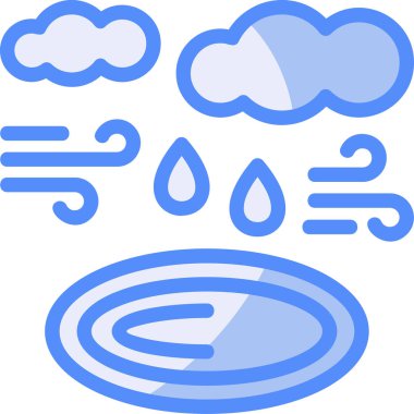 yağmur simgesi seti, tasarım, illüstrasyon