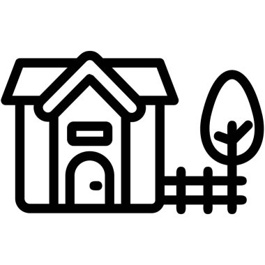 Bahçe evi ikonu ana hat vektörü. Bahçe evi. bitki