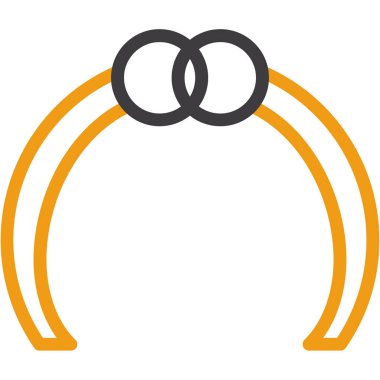 Alyans simgesi, vektör illüstrasyonu