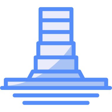 Bina. Web simgesi basit illüstrasyon